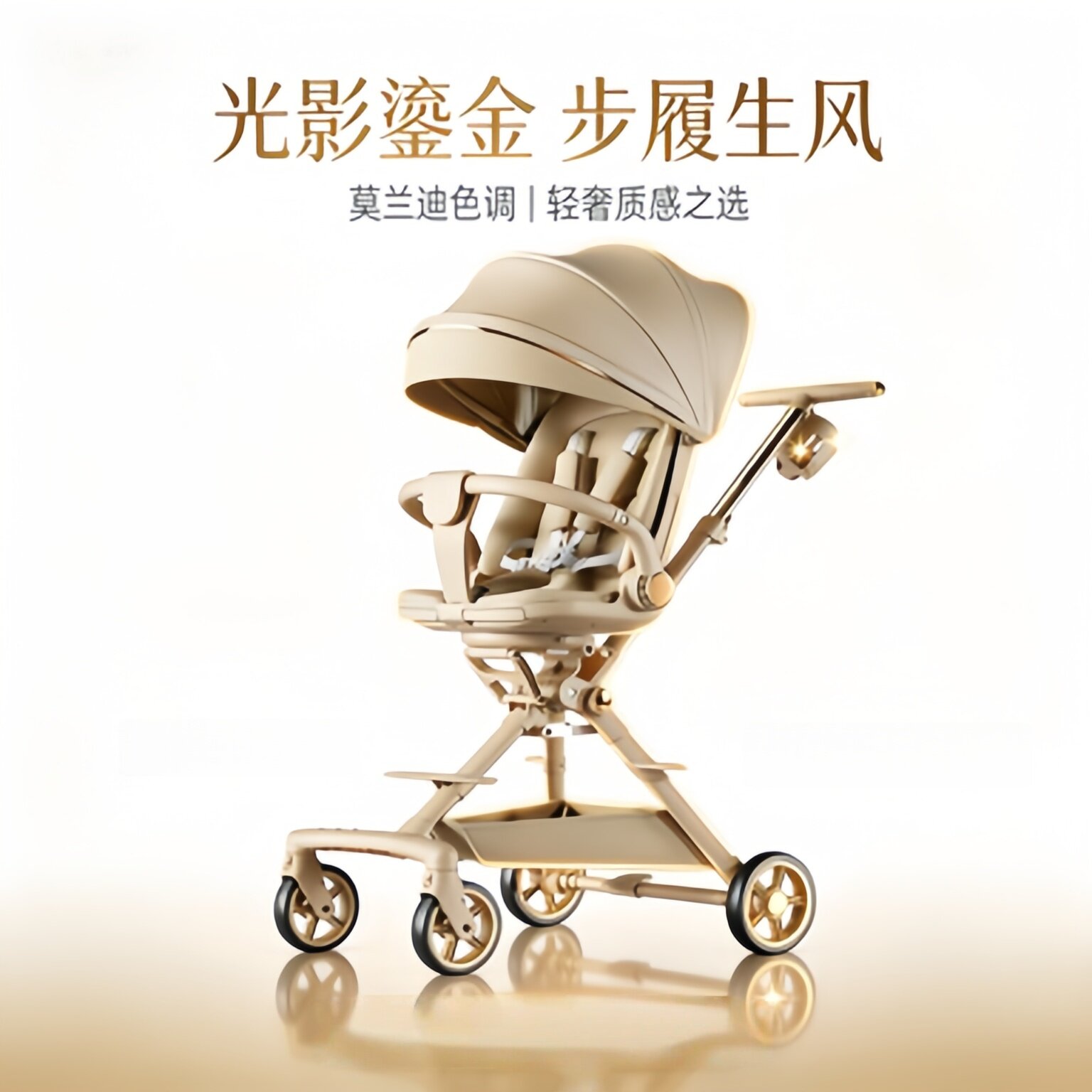 轻便可坐可躺双向高景观婴儿车