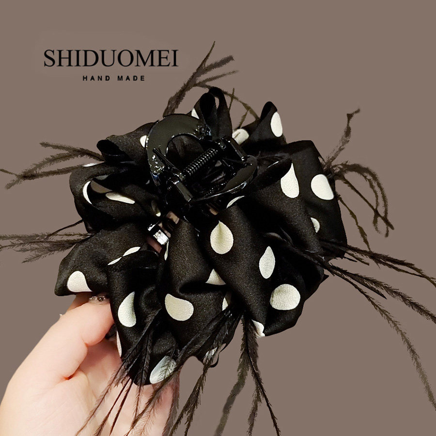 法式高级感波点云朵泡泡抓夹超仙后脑勺盘发鲨鱼夹显发量羽毛发饰,饰品/流行首饰/时尚饰品新,发饰,淘宝优惠券,粉丝福利购,淘宝优惠卷