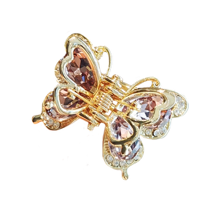 韩国发饰甜美水钻蝴蝶抓夹精致小号刘海侧边抓夹气质温柔顶夹发饰