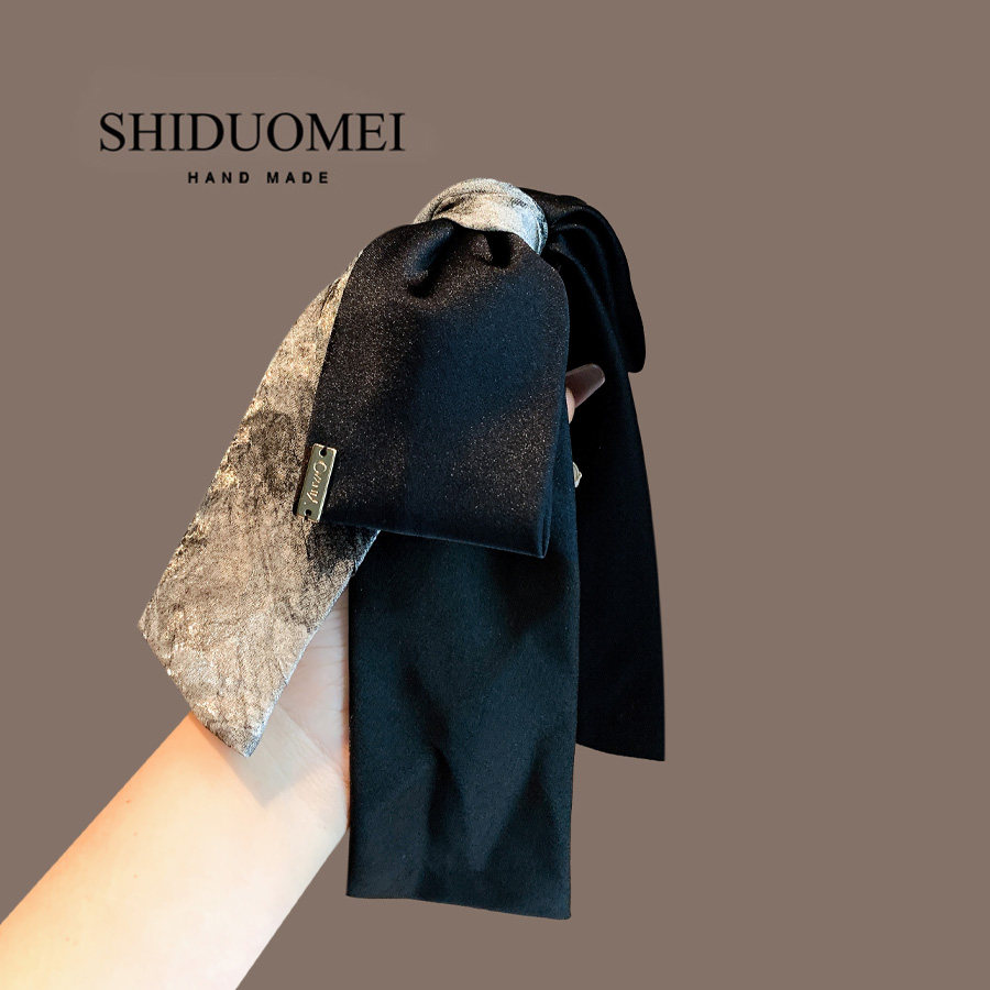 高级感气质文艺水墨蝴蝶结飘带抓夹2025新款后脑勺马尾顶夹鲨鱼夹,饰品/流行首饰/时尚饰品新,发饰,淘宝优惠券,粉丝福利购,淘宝优惠卷