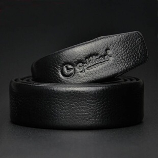 无扣皮带头层牛皮真皮男士自动扣不带头腰带裤带条适配金利皮带