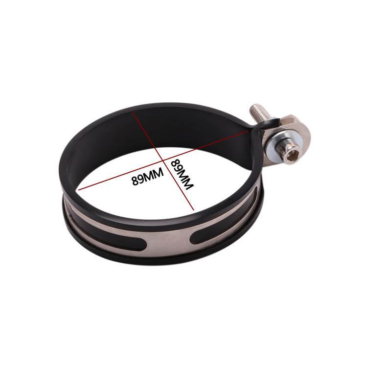 摩托车排气管束环抱箍碳纤维吊圈四角六角兄弟抱箍圆形304固定圈