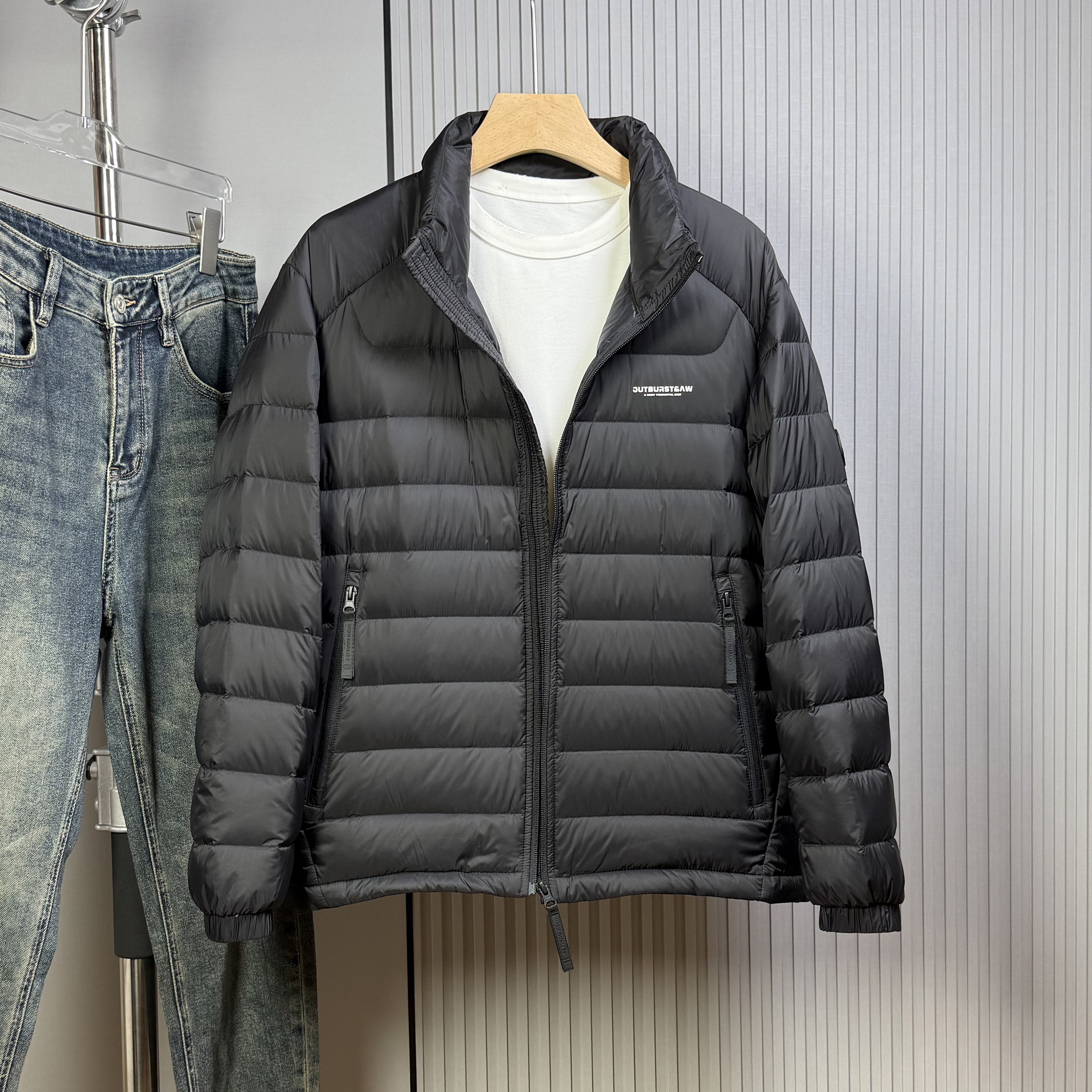 男2025年冬季新款轻薄立领羽绒服短款休闲百搭90鸭绒保暖青年外套