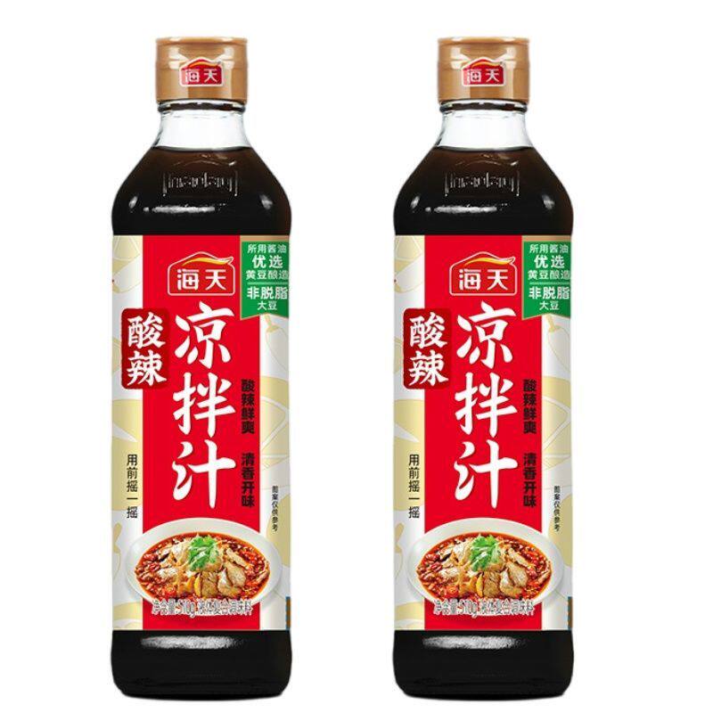 海天酸辣凉拌汁510Ml麻辣凉拌汁家用凉拌菜凉拌肉拌鸡调味料瓶装