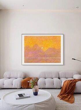 鲸夜现代艺术简约挂画沙发背景墙油画客厅卧室装饰画美术风格壁画