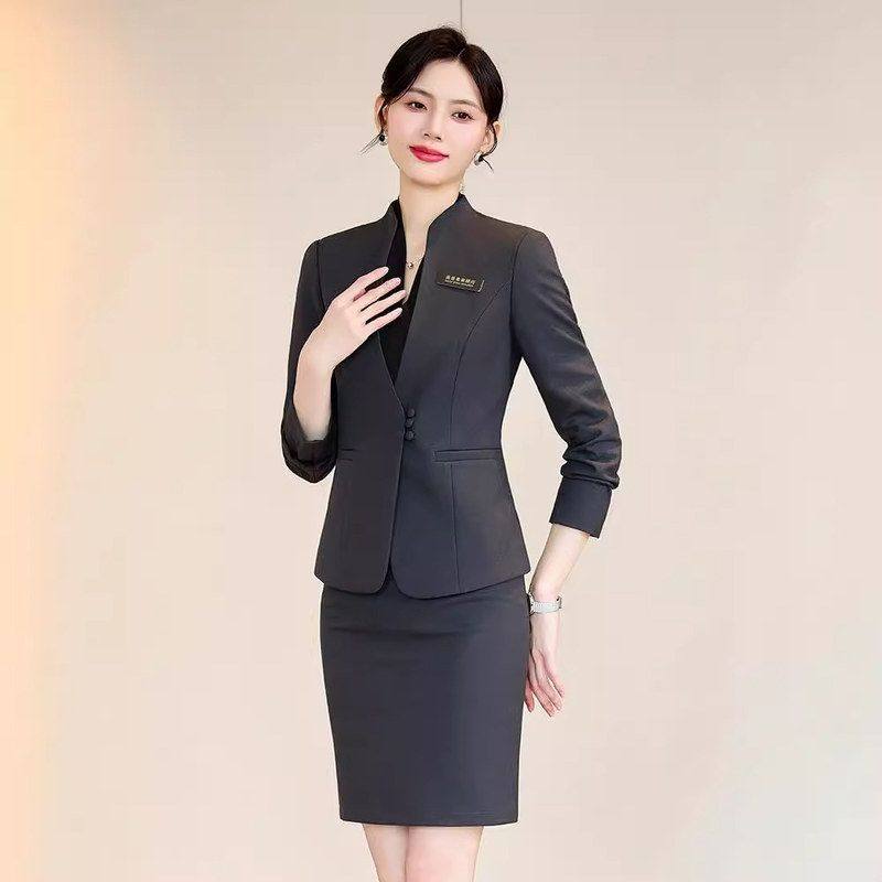 职业套装女2024新款气质修身美容院酒店前台售楼处接待工作服工装,女装/女士精品,其它制服/套装,淘宝优惠券,粉丝福利购,淘宝优惠卷