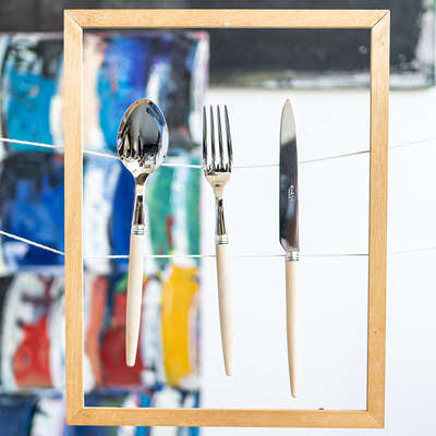 法国Sabre Paris牛排刀叉套装家用复古铅笔高级不锈钢西餐具叉勺