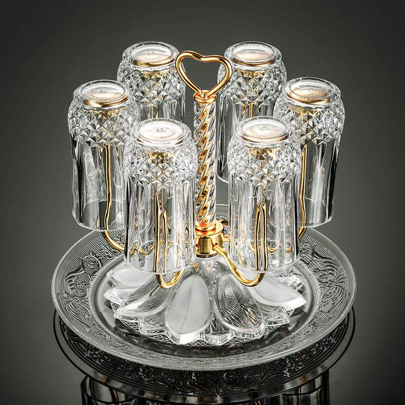 欧式杯架水杯挂架创意家用不锈钢倒挂茶杯架子沥水玻璃杯子架置物