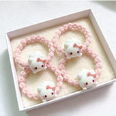 超可爱趴趴kt猫多巴胺发圈ins少女发绳彩色情侣皮筋闺蜜发饰头饰