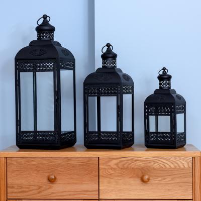 欧式玻璃铁艺烛台 摩洛哥风灯金属工艺品 家居装饰品摆件