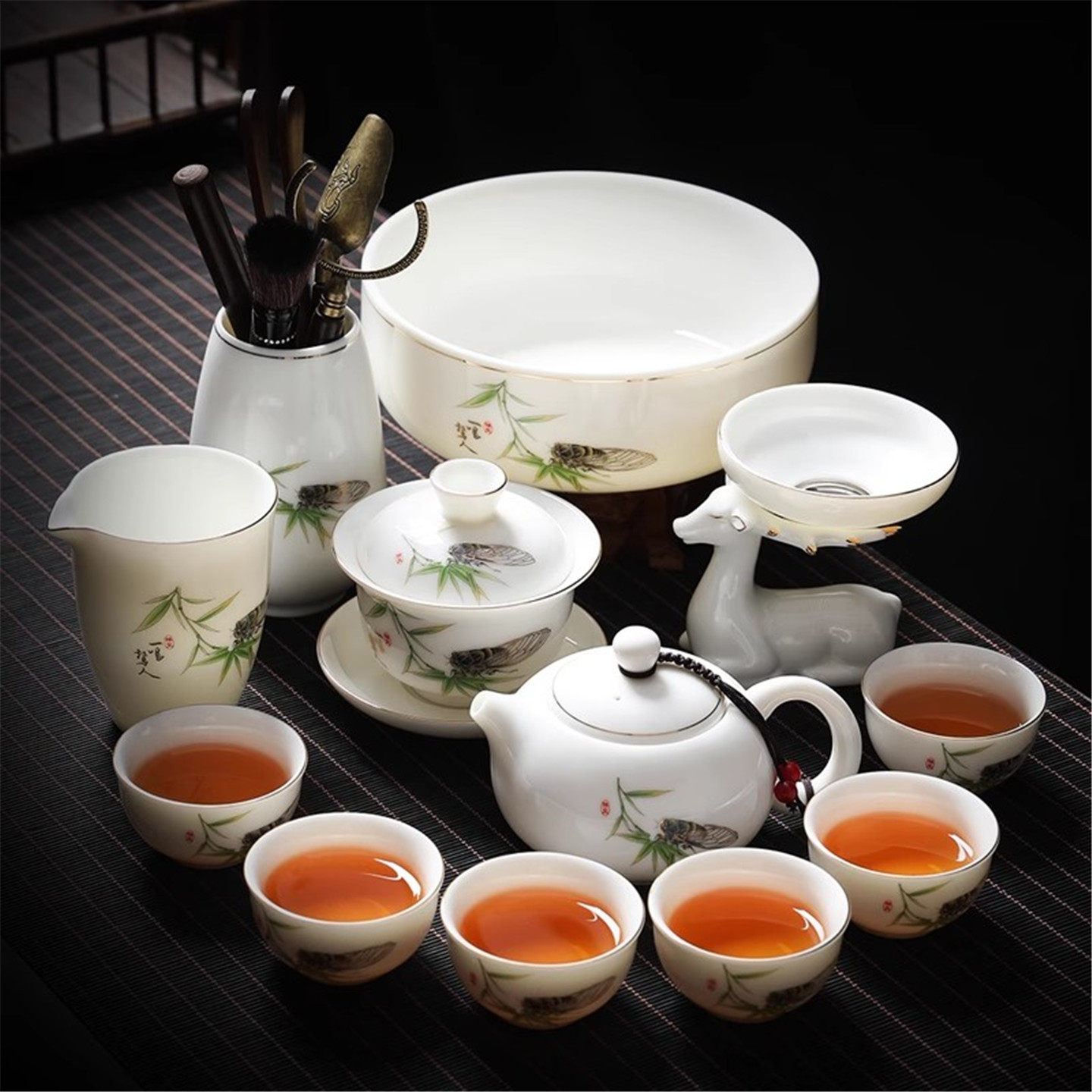 2026新款茶具套装茶杯子功夫家用办公室会客盖碗用品大全网红一套