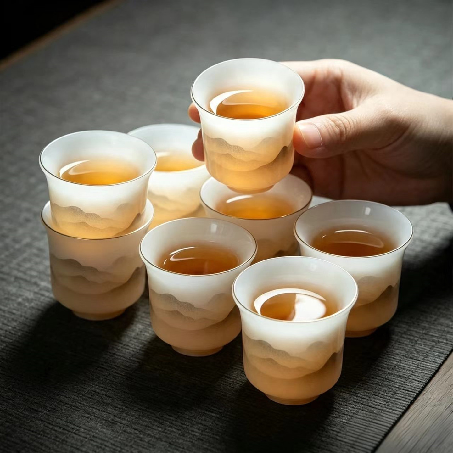 高档冰种玉瓷不烫手不留渍中国风