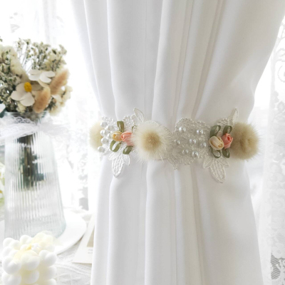 创意公主风窗帘捆绑带收拢神器扣扎束带轻奢高档一对装磁吸扣法式