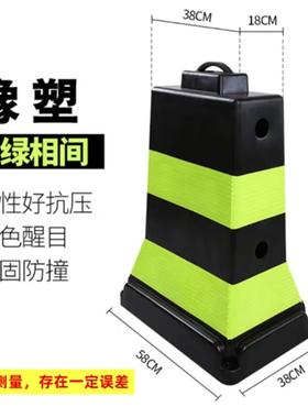 加塑PV防587C隔离墩道路重护栏围栏分流水马橡撞桶警示路障反光路