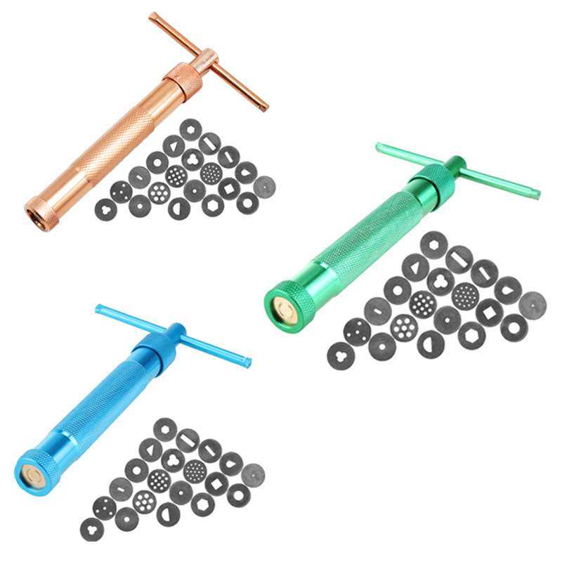 DIY烘焙用具 挤泥器 挤泥枪 20种花式花纹不锈钢油泥造型陶艺模具,五金/工具,其他汽修汽保工具,淘宝优惠券,粉丝福利购,淘宝优惠卷