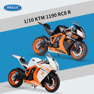 WELLY威利模型1:10 KTM 1190 RC8 R  仿真摩托车模型