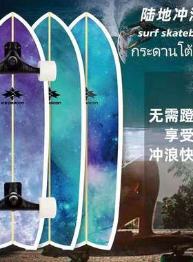 专业陆地冲浪板滑板路冲板初学者6陆冲板儿童免蹬青少年locus