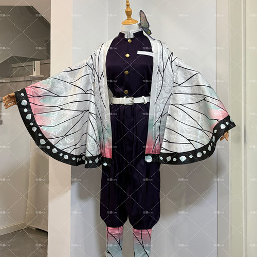 怡酱cos 鬼灭之刃蝴蝶忍cosplay全套cos虫柱鬼杀队服刺绣暗纹紫色