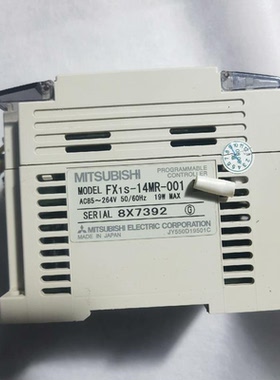 《议价》PLC型号FX1S14MR一001功能正常如图