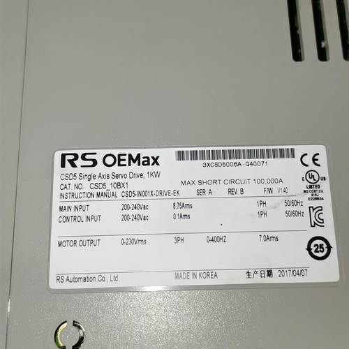 《议价》RS   OEMAX   CSD5-10BX1驱动器+TAM