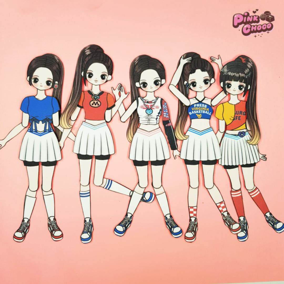 飞天小女警可动纸娃娃/校园唱跳女团换装安静书diy材料包女孩玩具
