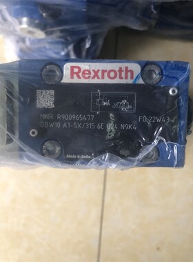 力士乐电磁溢流阀R900965477 DBW10A1-5X/315-6EG24N9K4德国品牌