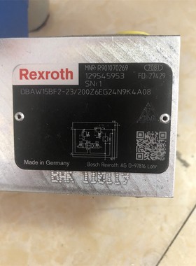 力士乐溢流阀R901070269 DBAW15BF2-23/200Z6EG24N9K4A08德国产