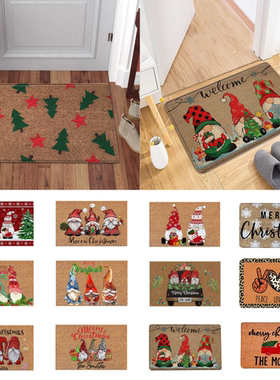 Christmas Floor Mat Non-Slip Entrance Floor Carpet Door Deco