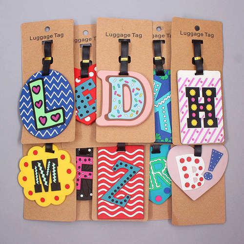 Newest Cute 26 Letters Luggage Travel Accessories Tag Silica