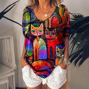 casual tops summer ladies shirt oversized clothing female