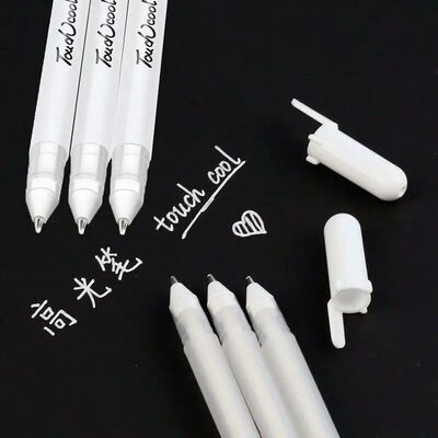 3/5pcs/10pcs Set 0.8mm Highlight Marker Pen White Ink Gel Pe