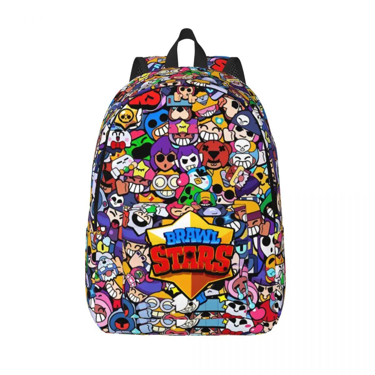 Brawled Game Logo Backpack for Boy Girl Kids Student School