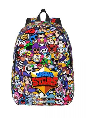 Brawled Game Logo Backpack for Boy Girl Kids Student School