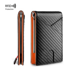 Wallet Rfid Mens Bag Money Luxury Card Slim Fiber Carbon