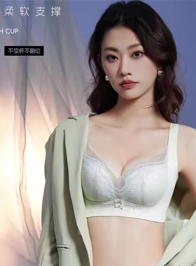 浪漫身段文胸无磁无钢圈中薄款无侧骨深V收副乳调整型B杯内衣9022