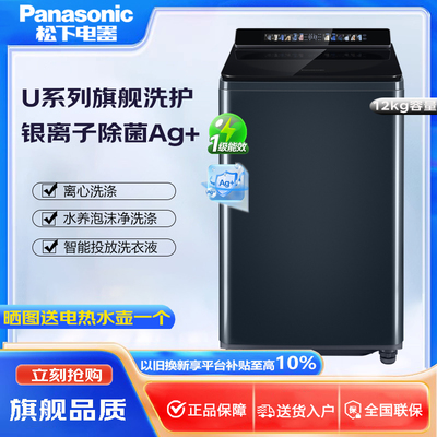 Panasonic/松下 XQB120-U2F1/U16F波轮洗衣机12公斤除螨羽绒 彩屏