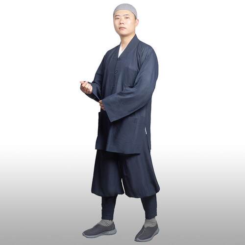 新僧服短褂夏季薄款麻纱和尚服免绑腿小褂套装男女款僧衣出家人衣