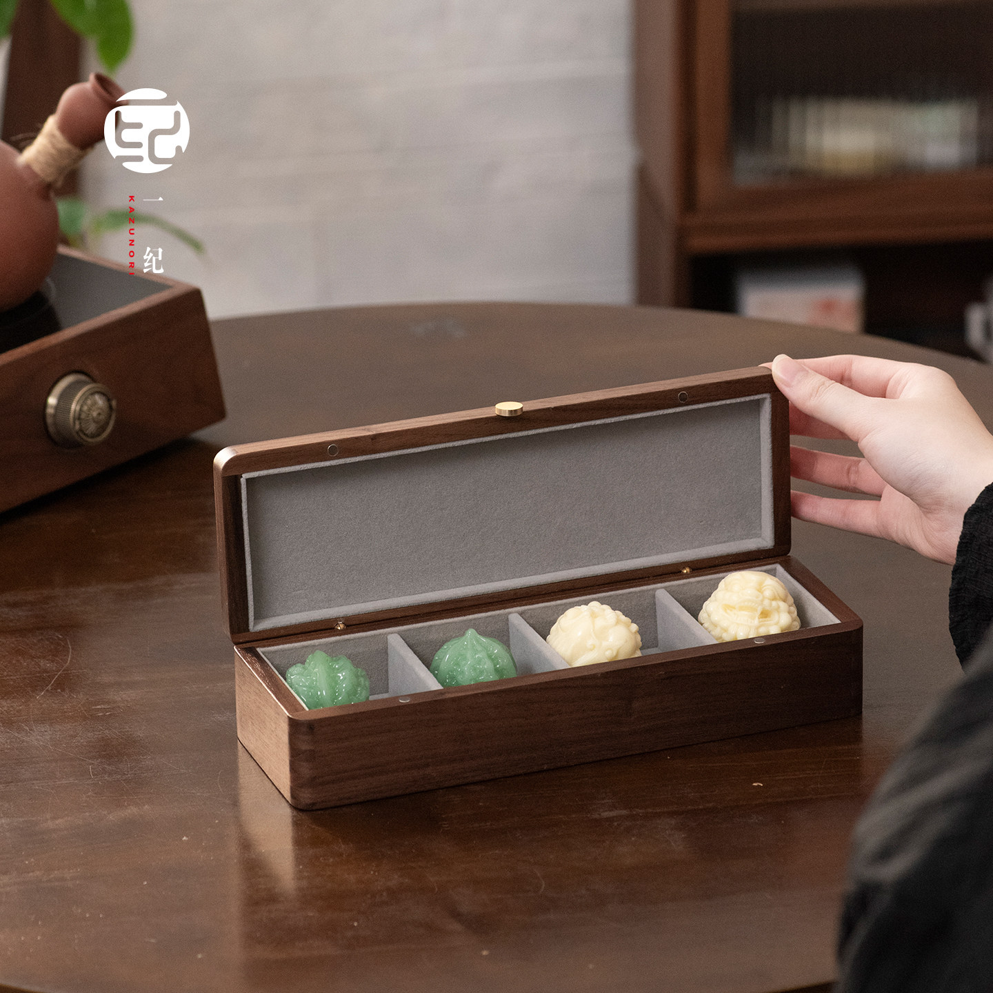 核桃收纳盒文玩专用高端原创首饰盒黑胡桃实木茶道茶室配件储物盒,餐饮具,茶道/零配,淘宝优惠券,粉丝福利购,淘宝优惠卷