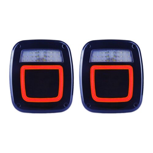 适用Jeep Wrangler CJ YJ TJ升级尾灯通用拖车尾灯熏黑外壳刹车灯