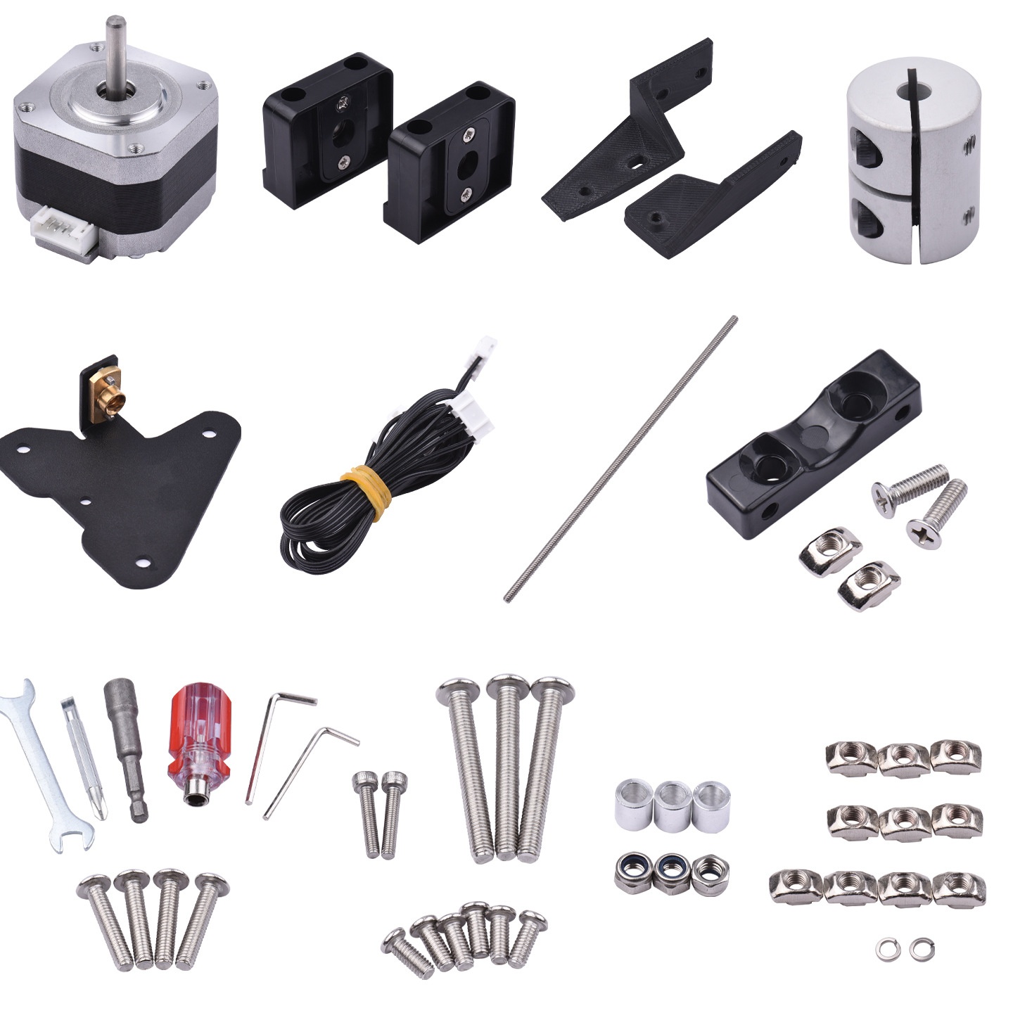 3D打印机配件 适合ender3s/V2/PRO/NEO升级双丝杆双Z轴套装带电机