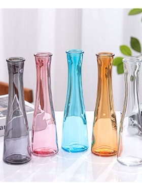 现代简约餐桌客厅摆件鲜花干花插花玻璃瓶