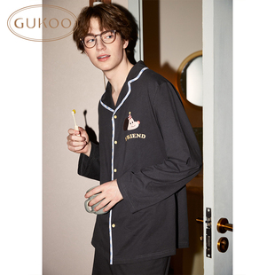 Gukoo 果壳睡衣男春秋款 原创IP系列纯棉长袖 家居服套装