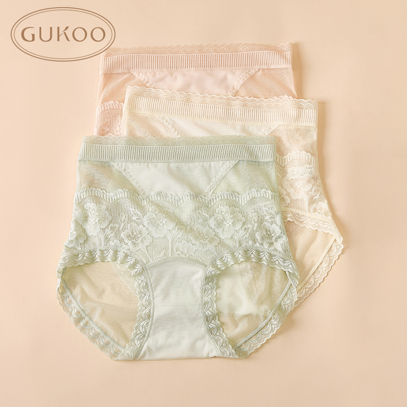 【多款可选】Gukoo/果壳内裤女四季简约款高腰舒适内裤组合装