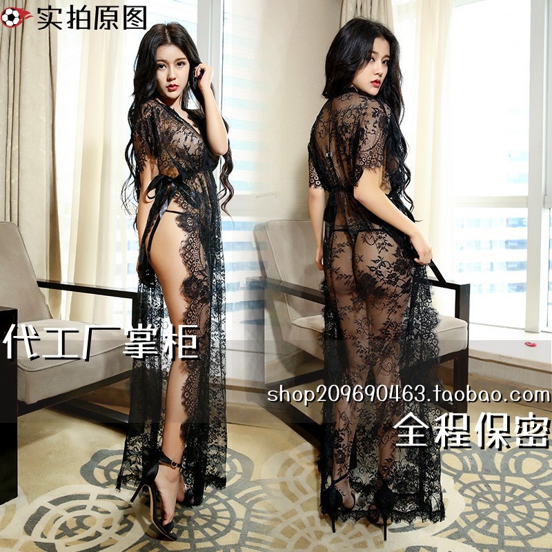 灌云县万禾服装厂内衣女睡衣套装蕾丝睡裙大码睫毛长裙