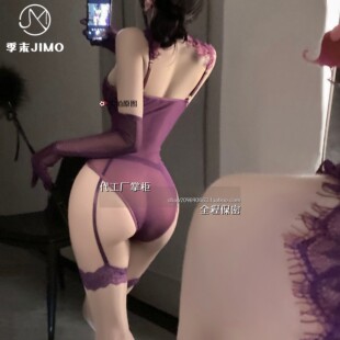 灌云季末服饰有限公司季末辣妹风内衣透视网纱纯修身塑身连体衣