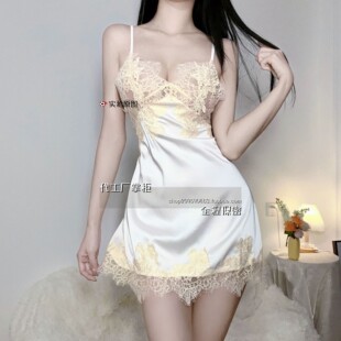 灌云季末服饰有限公司私房蕾丝内衣绑带睡衣开叉背吊带睡裙女家居