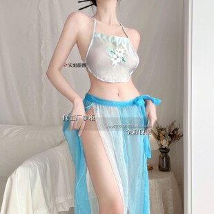 灌云季末服饰有限公司夜梦莲内衣古代汉服民国风刺绣睡衣纯制服套