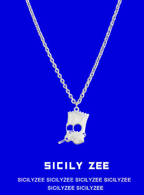 辛普森卡通嘻哈痞帅项链