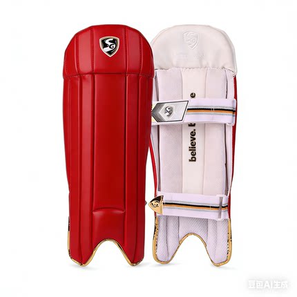 板球Cricket keeper pads Hilite Customized Red高级别守桩手套