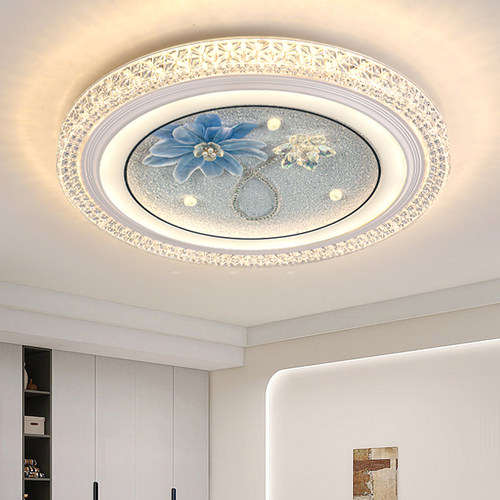 玻璃卧室灯led吸顶灯现代简约大气客厅灯房间主卧餐厅灯中山灯具